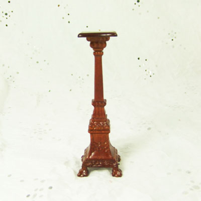 8080-01 Walnut Plant Stand or Flower Stand - 1" Scale
